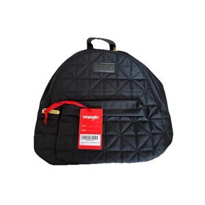 Wrangler Quilted Style Retro Mini Backpack Black NWT